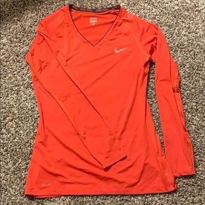 Nike pro long sleeve fright shirt!